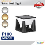รุ่น MD-SPL-F100 โคมไฟหัวเสาโซล่าเซลล์ (เปิดได้ 3 แสง)