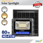 MD-PT28-80-W ไฟสปอตไลท์โซล่าเซลล์ 80 W (เปิดได้ 3 แสง)