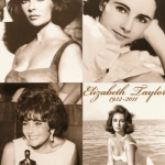โปสการ์ด Elizabeth Taylor ภาพขาวดำ 16 ใบ