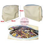 กระเป๋าเครื่องสำอาง SISLEY White Pouch with pastel blue zip (พร้อมส่ง)