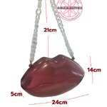 กระเป๋าสะพาย ทรงกล่องพลาสติก CLINIQUE Black Honey Lip Clutch (พร้อมส่ง)