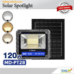 MD-PT28-120-W ไฟสปอตไลท์โซล่าเซลล์ 120 W (เปิดได้ 3 แสง)