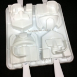 บล๊อคทำไอติม พิมพ์ไอติมแท่ง ลายหุ่นยนต์ สีขาว