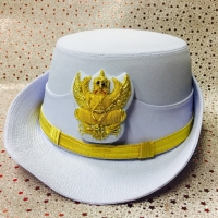 หมวกหม้อตาลหญิงสีขาว