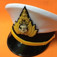 หมวกหม้อตาลทหารเรือสีขาว ราคา 1300 บาท