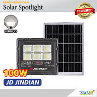 JD-18100 (แสง : ขาว) รุ่น 100 W. สปอร์ตไลท์โซล่าเซลล์