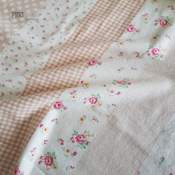 ผ้าญี่ปุ่น YUWA (ลายน้ำตาลสลับ)