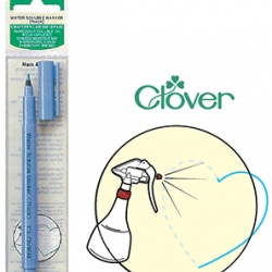 ปากกาแต้มผ้าสีฟ้า เส้นหนา