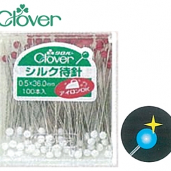 เข็มหมุดหัวแก้วสำหรับผ้าบาง