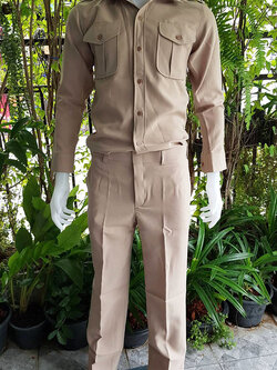 ชุดข้าราชการสีกากีแขนสั้น-แขนยาว