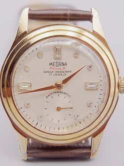 นาฬิกาเก่า MEDANA ไขลานสองเข็มครึ่ง