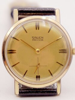 นาฬิกาเก่า GRUEN ไขลานสองเข็มครึ่ง