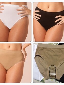 กางเกงในเอวสูง สวมใส่สบาย เก็บกระชับหน้าท้อง สีคลาสสิค 1 กล่อง มี 3 สี ดำ,ขาว,เนื้อ / มี Size S,M,L,XL,2XL ราคาโปรโมชั่น แพ็คละ 390 บาท (ลดถึง 60%)