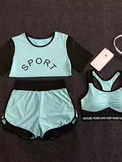 เสื้อสปอร์ตแขนสั้น ใส่วิ่ง ฟิตเนส โยคะ สวมใส่สบายไม่อึดอัด ซับเหงื่อได้ดี ฟรีไซส์ 4 สี ชมพู ฟ้า ดำ ม่วง ราคาส่ง 3 ชิ้น คละกับแบบอื่นได้ ตัวละ 190 บาท