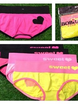 กางเกงในSweet ผ้านิ่ม สวมใส่สบายไม่อึดอัด ซักง่าย มี 5 สี เหลือง ชมพู โอรส บานเย็น เขียว ฟรีไซส์ ส่ง 3 ชิ้น คละแบบได้ค่ะ 85