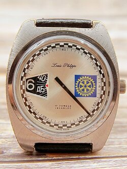 นาฬิกาเก่า LOUIS PHILIPPE ไขลานชั่วโมงกระโดด (Jump Hour)