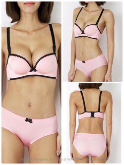 ชุดชั้นในไร้ตะเข็บไฮโซไม่มีโครงแต่อึ๋ม เสริมฟองน้ำ ใส่แล้วอกสวยอกชิด มี 4 สี ดำ เนื้อ เขียว ชมพู Size 32,34,36 ราคาโปรโมชั่น ชุดละ 250 บาท