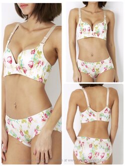 ชุดชั้นในไร้ตะเข็บไฮโซไม่มีโครงแต่อึ๋ม เสริมฟองน้ำ ใส่แล้วอกสวยอกชิด มี 4 สี ดำ เนื้อ เขียว ชมพู Size 32,34,36 ราคาส่ง 300 บาท