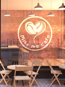 โลโก้ร้านกาแฟ miss me coffee