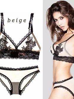 ชุดชั้นในลูกไม้ซีทรู ปักลูกไม้ ไม่มีโครง เนื้อผ้านิ่ม ใส่สบาย ไม่คัน สายปรับได้ size 32 34 36 สีเนื้อ ราคาส่ง 3 ชิ้นคละแบบได้ ราคาชุดละ 250 บาท