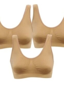 บราสวมสบาย สีเนื้อล้วน S M L โปรโมชั่นสั่ง 1แพ็ค700 ส่งฟรีลงทะเบียน ซื้อ3แพ็คราคา2,000+แถมกก.jegging1ตัว+กระเป๋า+ฟรีems