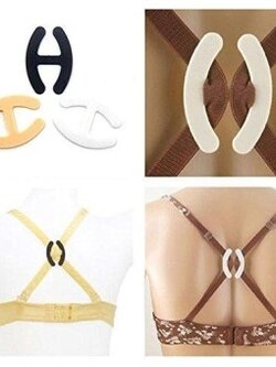 พลาสติกไขว้สายเสื้อใน มี 3 สี ใส, เนื้อ, ดำ ช่วยซ่อนสายเสื้อในเวลาใส่เสื้อกล้าม สายเดี่ยวได้ดี กันสายเลื่อนไปมา ราคาอันละ 29 บาท