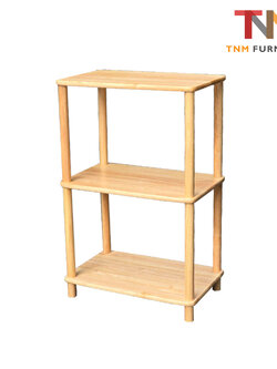 ชั้นเอนกประสงค์ 3ชั้น ไม้ยางพารา