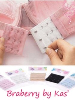 ตะขอเพิ่มขนาดรอบตัวเสื้อชั้นใน แบบ 3 ตะขอ ขาว ดำ เนื้อ ชมพู อันละ 39 บาท