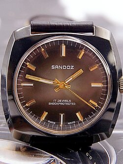 นาฬิกาเก่า SANDOZ ไขลาน