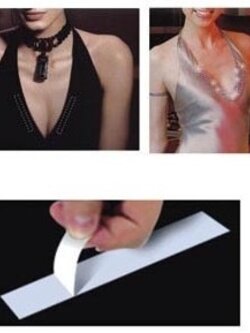 Hollywood fashion tape (กันโปว้) สามารถยึดติดกับเนื้อผ้า และผิวผู้สวมใส่โดยไม่ล่อนหลุดได้ทั้งวัน ขายเป็นคู่ ราคาคู่ละ 19 บาท