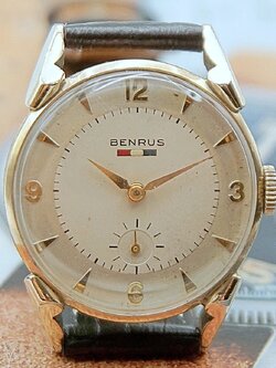 นาฬิกาเก่า BENRUS ไขลานสองเข็มครึ่ง