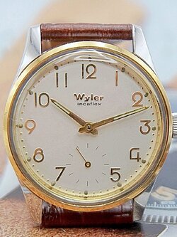 นาฬิกาเก่า WYLER ไขลานสองเข็มครึ่ง