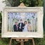 กรอบหลุยส์ไม้เทียม 12x18 นิ้ว สีขาว รวมอัดภาพเคลือบภาพ