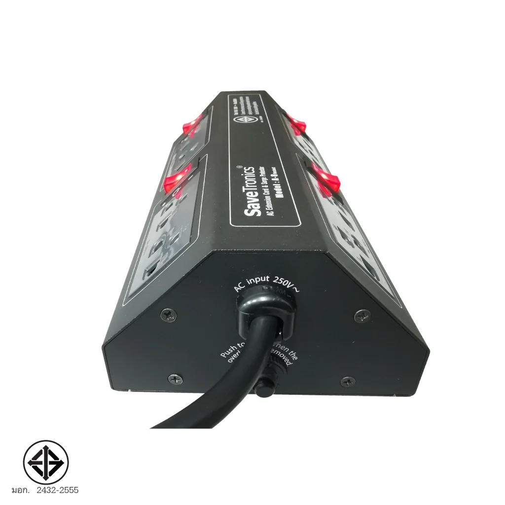 SaveTronics A-8 TIS ปลั๊กไฟกันไฟกระชาก บอดี้เหล็ก โรงงานเดียวกับ SURGEGUARD สวยมาก