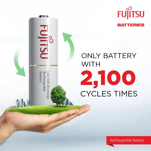 Fujitsu HR-3UTCEX Made in Japan ถ่านชาร์ต AA ความจุไฟ 1900mAh ชาร์จเข้าได้ 2100 Cycles image 3