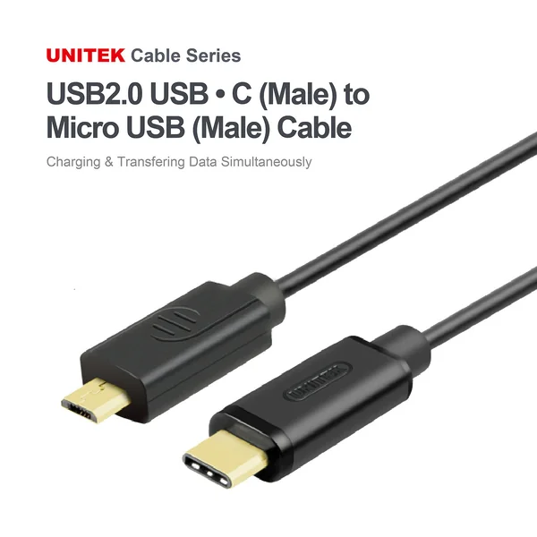 สาย Android (USB-C) to Micro USB แบบ Premium อย่างดียี่ห้อ UNITEK image 1 สาย Android (USB-C) to Micro USB แบบ Premium อย่างดียี่ห้อ UNITEK image 1