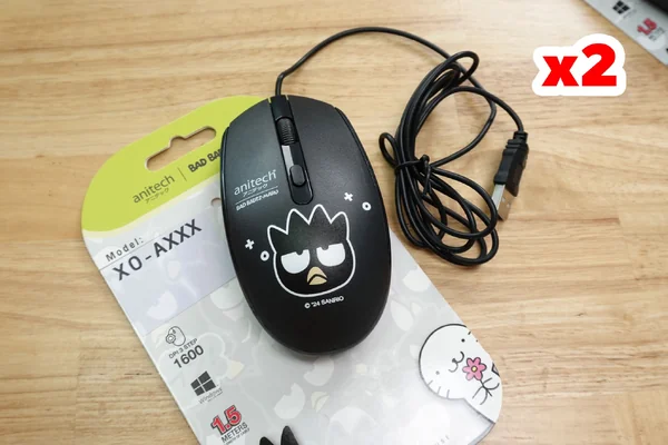 Anitech X Sanrio เมาส์สายยาว1.5M ลาย BAD BADTZ-MARU เซ็ต 2 ชิ้น image 1 Anitech X Sanrio เมาส์สายยาว1.5M ลาย BAD BADTZ-MARU เซ็ต 2 ชิ้น image 1