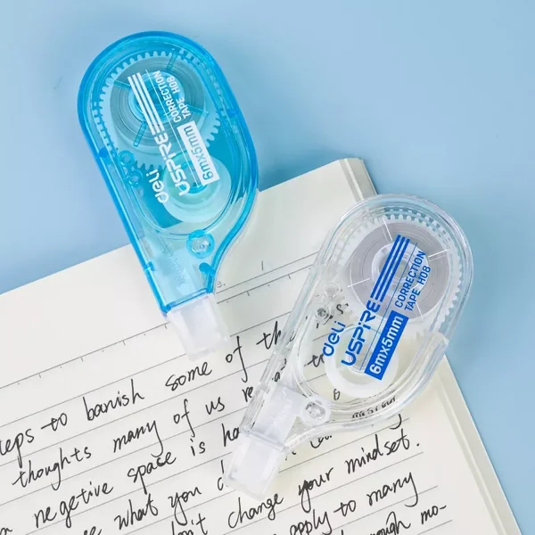 Deli เทปลบคำผิด เทปลบข้อความ ยาว 6m กว้าง 5mm (Correction Tape) เดลี่รุ่น EH-08BX By มหาชะนี image 2 Deli เทปลบคำผิด เทปลบข้อความ ยาว 6m กว้าง 5mm (Correction Tape) เดลี่รุ่น EH-08BX By มหาชะนี image 2