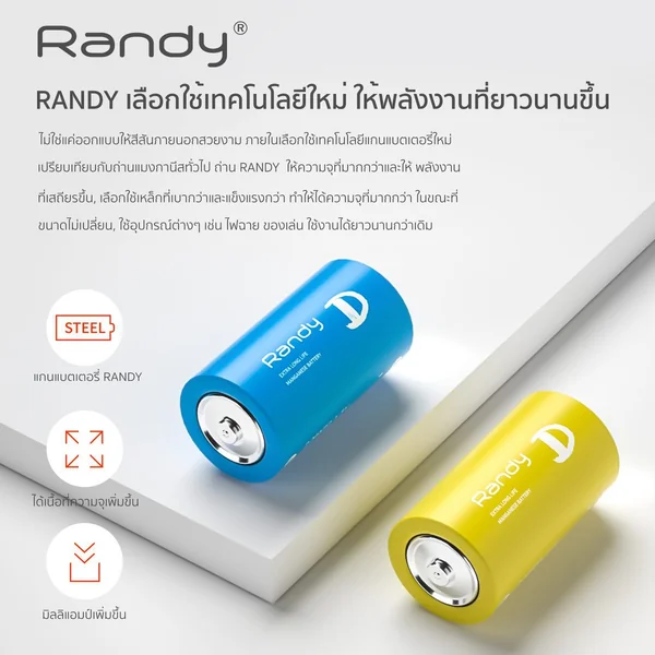ถ่าน Randy D แมงกานีส ถ่านคุณภาพจากโรงงานเบอร์ต้นของจีน 1.5V By มหาชะนี (MAD2) image 2 ถ่าน Randy D แมงกานีส ถ่านคุณภาพจากโรงงานเบอร์ต้นของจีน 1.5V By มหาชะนี (MAD2) image 2
