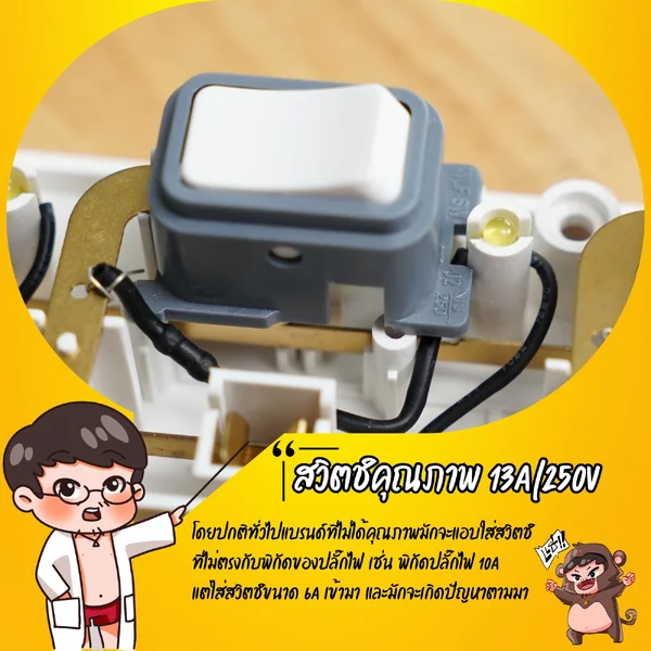 ปลั๊กไฟ Anitech ECO TIS รุ่นประหยัดคุณภาพดี H2133/ H2143/ H2145/ H2153 / H2155/ H343/ H333 By มหาชะนี image 2