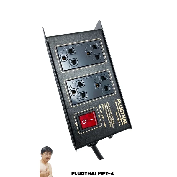 PLUGTHAI MPT-4 ปลั๊กไฟ กันกระชาก Noise Filter 4 ช่อง 16A 3680W สายไฟ 3,5 เมตร image 1 PLUGTHAI MPT-4 ปลั๊กไฟ กันกระชาก Noise Filter 4 ช่อง 16A 3680W สายไฟ 3,5 เมตร image 1